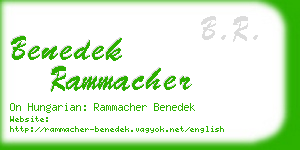 benedek rammacher business card